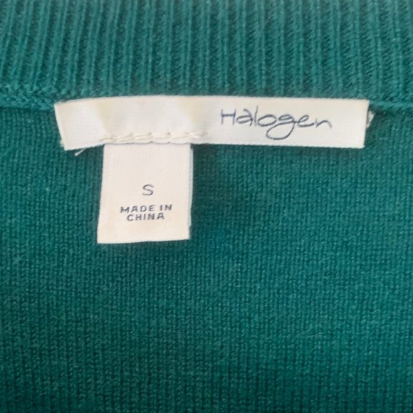 Halogen Emerald Green/Black with Geometric Print Sweater - Size Small - Picture 3 of 8